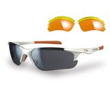 SUNWISE TWISTER SUNGLASSES WITH 3 LENSES - WHITE